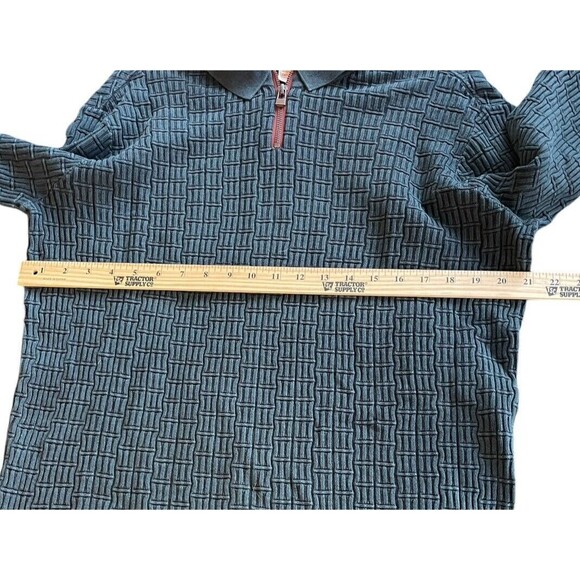 Carbon 2 Cobalt Sweater Mens L Gray Pullover 1/4 Zip Elbow Patches Long Sleeve - Picture 9 of 10